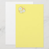 Retro Daisy Flowers Stationery Briefpapier (Voorkant / Achterkant)