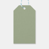 Retro Daisy Four Ever Wild Sage Green 4e verjaarda Cadeaulabel (Achterkant)