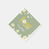 Retro Daisy Four Ever Wild Sage Green 4e verjaarda Servet (Hoek)