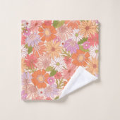 Retro Daisy Garden Bad Handdoek (Wasdoekje)