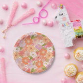 Retro Daisy Garden Papieren Bordje (Feest)