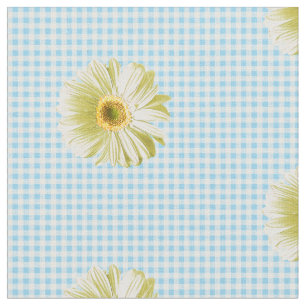 Retro Daisy Gingham Pattern Stof