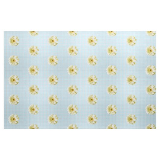 Retro Daisy Gingham Pattern Stof (Fat Quarter)