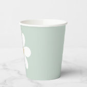 Retro daisy green boho papieren bekers (Links)