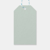 Retro Daisy groene boho bedank cadeau labels Cadeaulabel (Achterkant)
