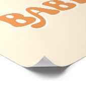 Retro daisy groovy baby shower welkom poster (Hoek)