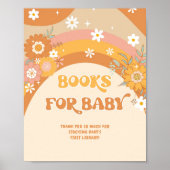 Retro daisy groovy Books voor baby Poster (Voorkant)
