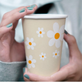Retro Daisy Groovy bruiloftsfeest Papieren Bekers