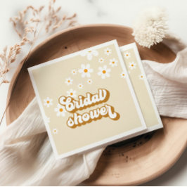 Retro Daisy Groovy bruiloftsfeest Servet