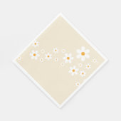 Retro Daisy Groovy bruiloftsshower servetten (Hoek)