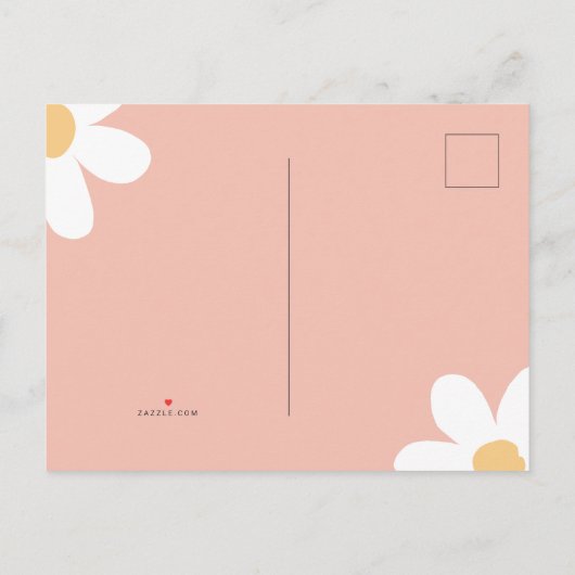 Retro Daisy Groovy Foto Birthday Budget Briefkaart (Achterkant)