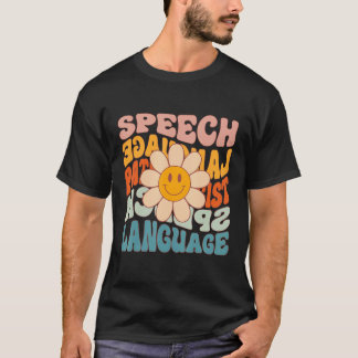 Retro Daisy Groovy Speech Language Patholoog Slp T-shirt