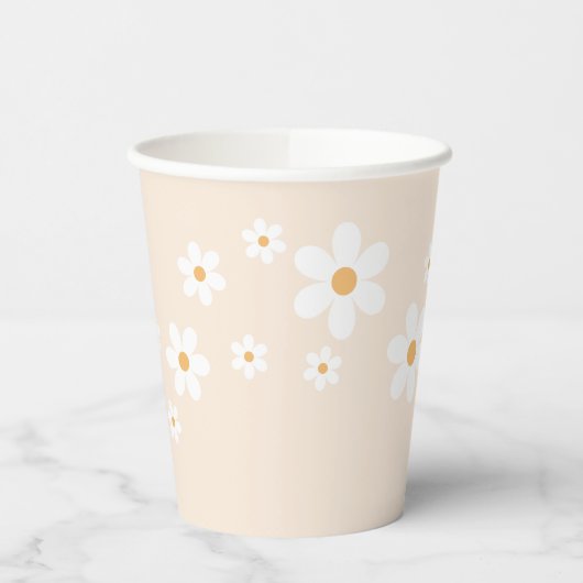 Retro Daisy Groovy tan-kopjes Papieren Bekers (Links)