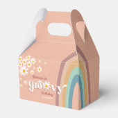 Retro Daisy Laten we Groovy Verjaardag Bedankdoosjes (Achterkant)