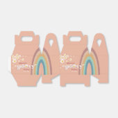 Retro Daisy Laten we Groovy Verjaardag Bedankdoosjes (Uitgevouwen)