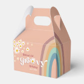 Retro Daisy Laten we Groovy Verjaardag Bedankdoosjes (Voorkant Zijde)