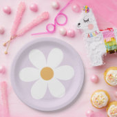 Retro daisy lila boho paper borden papieren bordje (Feest)