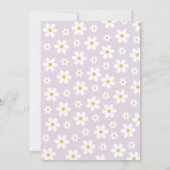 Retro Daisy One Floral 1st Birthday Kaart (Achterkant)