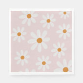 Retro Daisy Party Napkin Servet (Voorkant)