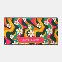 Retro Daisy Patroon Kleurrijk & Trippy Aangepaste 