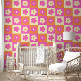 Retro Daisy Patroon Kleurrijke BOHO Chic Bloemen Behang