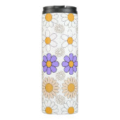 Retro Daisy Patroon Simple.01. Geen BG Thermosbeker (Achterkant)