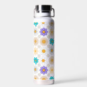 Retro Daisy Patroon Simple.01. Geen BG Waterfles (Achterkant)