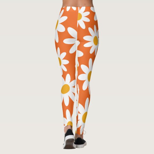 Retro Daisy Pattern-Leggings Leggings (Achterkant)