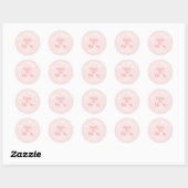 Retro Daisy Pink Baby shower Ronde Sticker (Vel)
