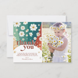 Retro Daisy Rainbow Birthday Bedankt