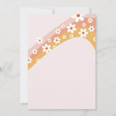 Retro daisy regenboog eerste verjaardag kaart (Achterkant)