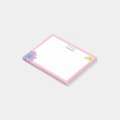 Retro Daisy roze geïllustreerd Post-it® Notes (Schuin)