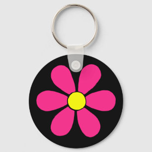 Retro Daisy Sleutelhanger
