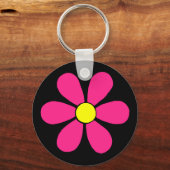 Retro Daisy Sleutelhanger (Voorkant)