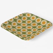 Retro Daisy Spring floral Papieren Bordje (Gebogen)