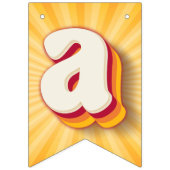 Retro Daisy Sunburst Geel 1e Verjaardag Banner | (Tweede vlag)