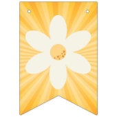 Retro Daisy Sunburst Gele Bunting Vlaggen | groovy Vlaggetjes (Tweede vlag)