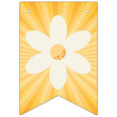 Retro Daisy Sunburst Gele Bunting Vlaggen | groovy Vlaggetjes (Eerste vlag)