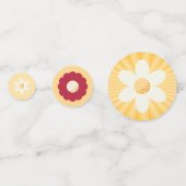Retro Daisy Table Confetti | Groovy Floral Party S (Voorkanten)