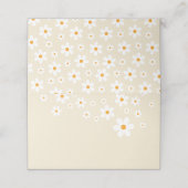 Retro Daisy Tan Plaatskaartje (Buitenkant ongevouwen)