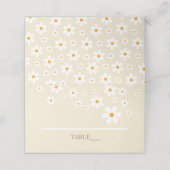 Retro Daisy Tan Plaatskaartje (Buitenkant ongevouwen)