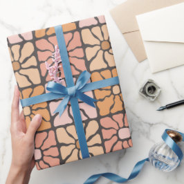 Retro Daisy Tegels Cadeaupapier