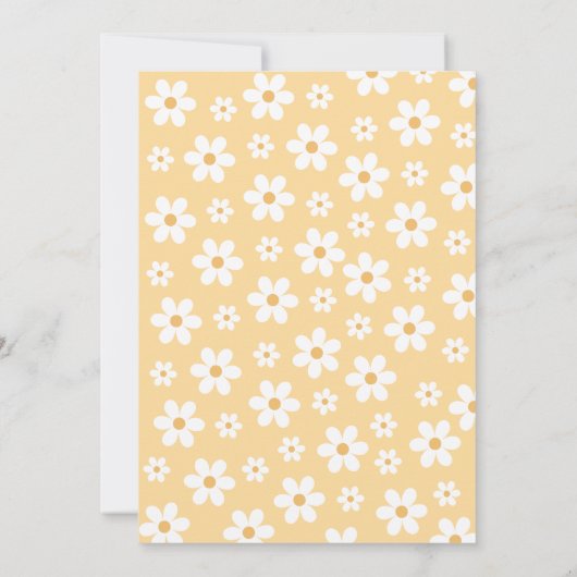 Retro Daisy Twee Bloemen 2e Verjaardag Uitnodiging (Achterkant)