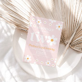 Retro Daisy Twee Bloemen 2e Verjaardag Uitnodiging