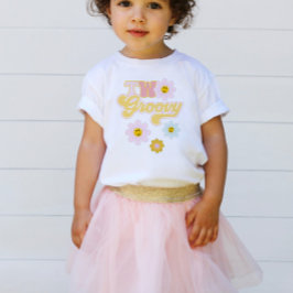 Retro Daisy Two Groovy 2e verjaardag T-shirt