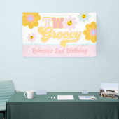 Retro Daisy Two Groovy Birthday Banner (Beurs)