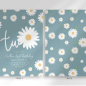 Retro Daisy Two Groovy Tweede Verjaardag Kaart