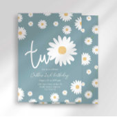 Retro Daisy Two Groovy Tweede Verjaardag Kaart