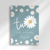 Retro Daisy Two Groovy Tweede Verjaardag Kaart