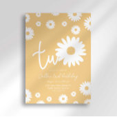 Retro Daisy Two Groovy Tweede Verjaardag Kaart